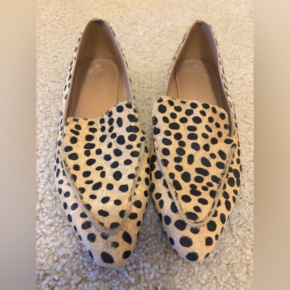 Madewell Tan and Black Spotted Flats size 7